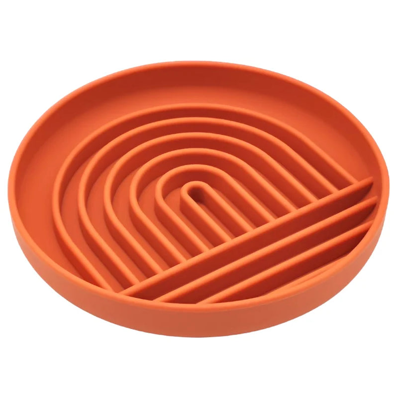 Pet Supplies Slow Food Bowl Cat Anti-Knockover Anti-Slip Food Bowl Puppy Anti-Choking Silicone Toy Food Plate